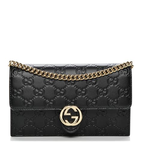 gucci guccissima wallet black|Gucci guccissima wallet on chain.